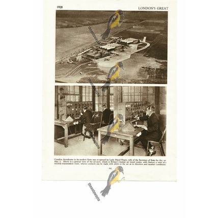 Croydon Aerodrome, Gatwick, 1928, Book Illustration (Print), 1935