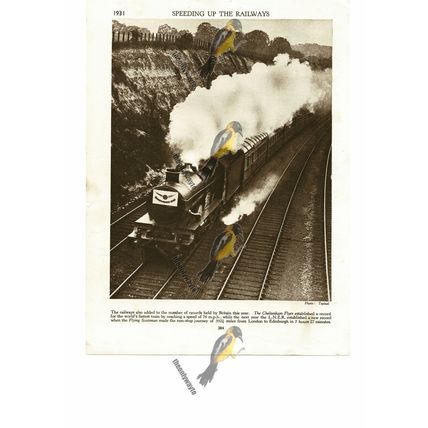 Cheltenham Flyer Reaches 78 mph, 1931, Book Illustration (Print), 1935