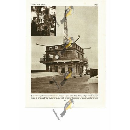 Wireless Control Tower, Croydon Aerodrome, Gatwick, 1928, Book Illustration