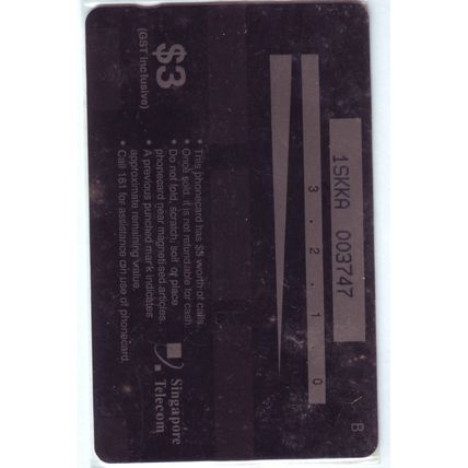McDonald Phonecards Exhibition S'pore 96S'pore $3 Telephone Card (Unused)
