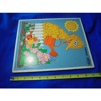 Cute 1979 Sesame Street BIG BIRD Wood Frame Tray Puzzle!! $7.00 obo!! This cute