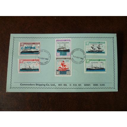 Channel Islands 1963 Guernsey-Sark Europa Commodore Shipping FDI local stamps