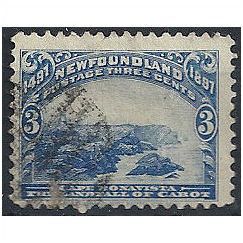 Newfoundland 1897 SG68 3c Bright Blue Good/Fine Used ...