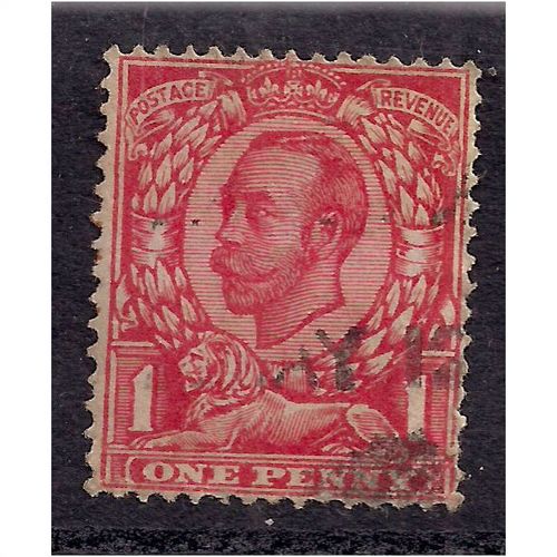 GB 1912 KGV 1d Scarlet used stamp wmk 49. (M104 )