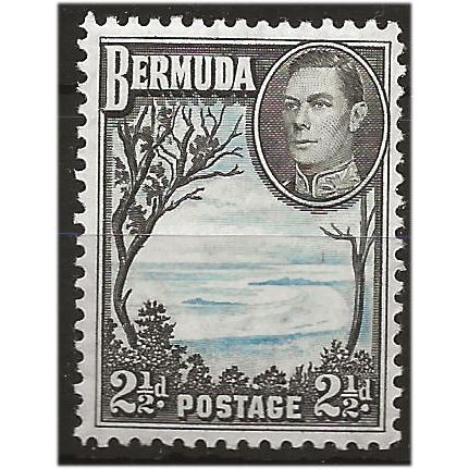 Bermuda 1941 SG113a 2 /2d Light Blue, Sepia & Black Unmounted Mint .. .