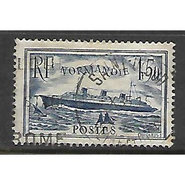 FRANCE 1935 NORMANDIE 1F.50 BLUE SG 526 FINE USED#