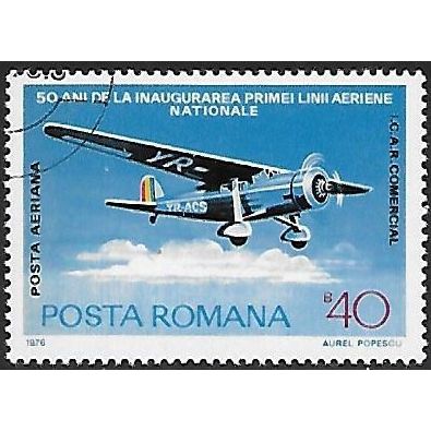 Mi 3344: 40 b. mult. 50th Anniv. of the Romanian Airline: I.C.A.R. Commercial