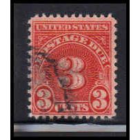 Used J82a 3c Postage Due Barely Clears K1444