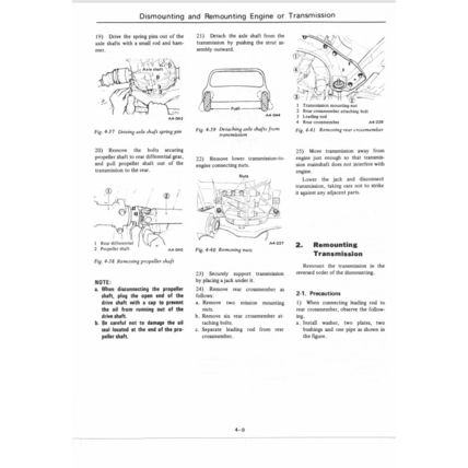 Subaru 1800 4WD MV Engine And Body Service Manual Supplement 80 G119DEA Reprint