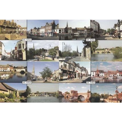 St Ives Market Hill Place Quay Stores 16 Views 4x Postcard s