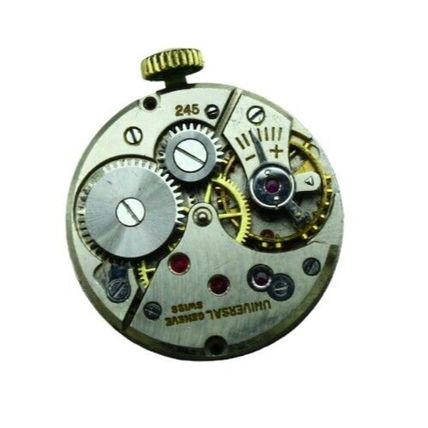 Universal Model 245 Used Swiss Watch Movement 17 J Size 7.75''' = 17.4 mm