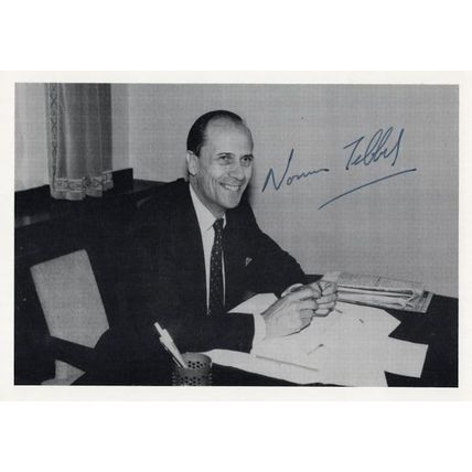 Norman Tebbit Conservative MP Large Hand Signed Photo