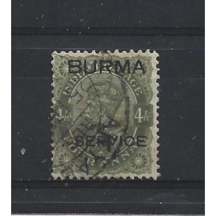 Burma.O7 4a Sage-Green.Fine Used.Jul25b