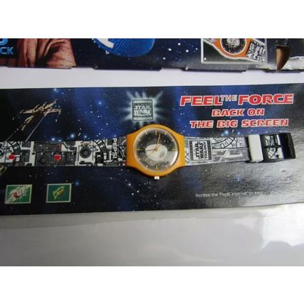 Star Wars Trilogy Edition Pepsi Box 1996 & Limited Edtion Watch Feel the Force