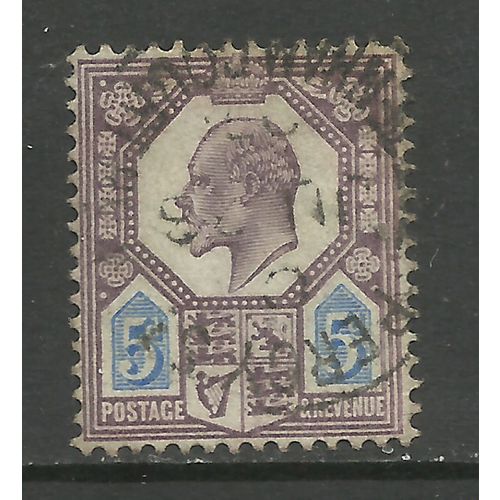 GB 1902 - 11 KEV11 5d Purple / blue used Wmk 49 ( M415 )