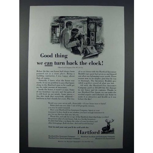 1955 Hartford Insurance Ad - Turn Back the Clock