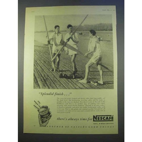 1955 Nescafe Coffee Ad - Splendid Finish