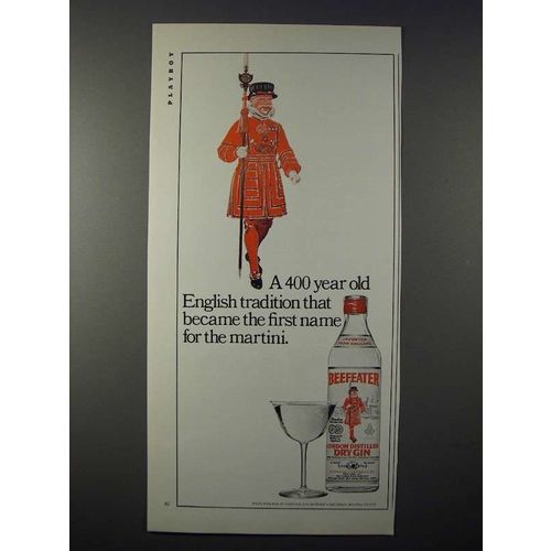 1970 Beefeater Gin Ad - 400 Year Old English Tradition
