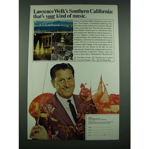 1970 Southern California Tourism Ad - Lawrence Welk
