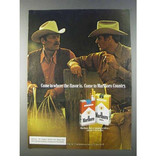1980 Marlboro Cigarettes Ad - Marlboro Man, Cowboy