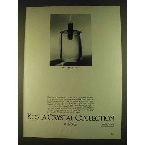 1980 Kosta Boda Goran Warff Candleholder Ad