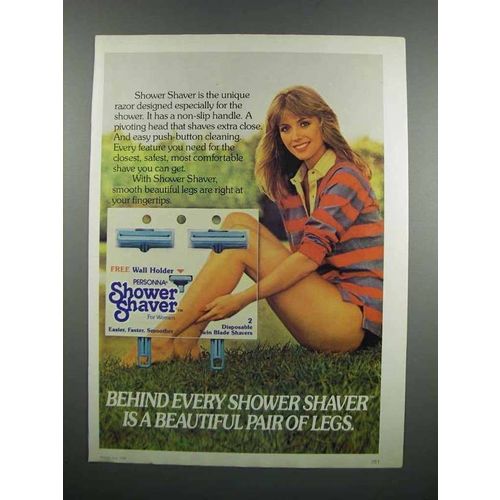 1983 Personna Shower Shaver for Women Ad - Pair of Legs