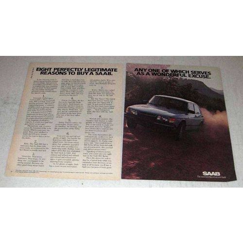 1983 Saab 900 Car Ad - Perfectly Legitimate Reasons