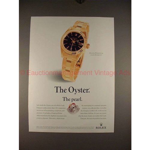1999 Rolex Oyster Perpetual Lady Datejust Watch Ad!!