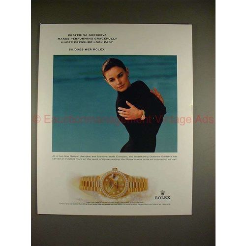 1999 Rolex Lady Datejust Watch Ad - Ekaterina Gordeeva!