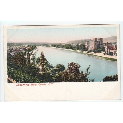 Inverness from Castle Hill Early Undivided Back Postcard 6229
