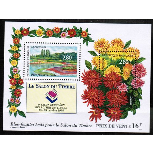 1994 France - Euro. Stamp Exhibition souvenir sheet - Sc# 2444 MNH