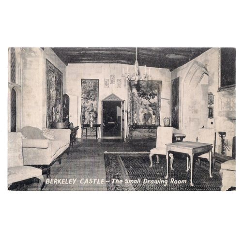 BERKELEY CASTLE, GLOUCESTERSHIRE. used vintage postcard 1956 pm real photo =