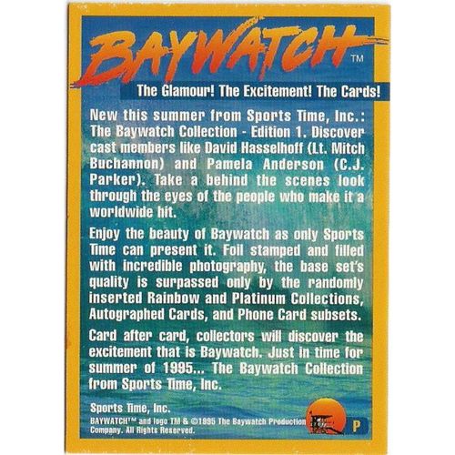 Baywatch Trading Cards Promo Trading Card #P from Sports Time Inc