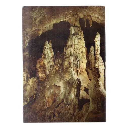 CAVE, NEBELHOHLE, GERMANY used vintage postcard 1980s =
