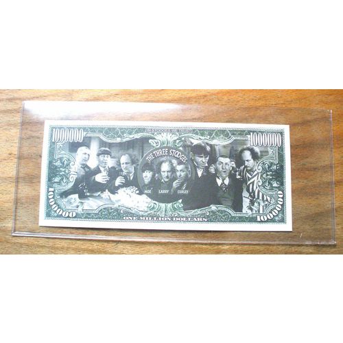3 Stooges $1,000000. Novelty Note - Bill - Currency - Novelty Note