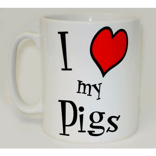 I Heart My Pigs Mug Can Personalise Funny Love Animal Lover Breeder Farmer Gift