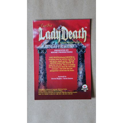 Lady Death All-Chromium Base trading Card # 26 (C) 1994 Chaos Krome comics