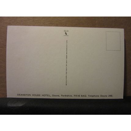 DEANSTON HOUSE HOTEL, DOUNE, PERTHSHIRE, SCOTLAND unused postcard