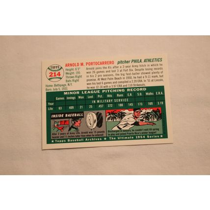 Arnold Portocarrero 1994 Topps 1954 Archives NO. 214