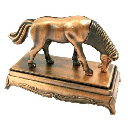 Horse Kneeling on Stand Die Cast Metal Collectible Pencil Sharpener