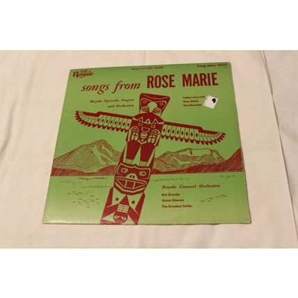 Royale Concert Orchestra 10" LP with Original Cover-SONGS FROM ROSE MARIE