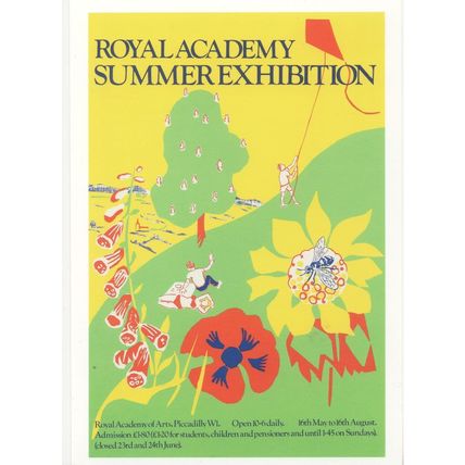 Frederick Gore Royal Academy Of Arts 1981 Exhibition Kite Postcard