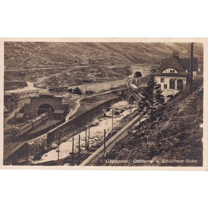 Goschenen Railway Switzerland Old Postcard