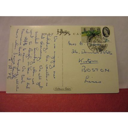 BUCKINGHAM PALACE, LONDON used vintage postcard by Jarrold 1964 pm /