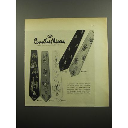 1955 Countess Mara Ties Advertisement