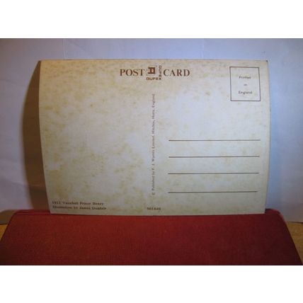 1911 VAUXHALL PRINCE HENRY veteran car unused postcard silver finish to card #