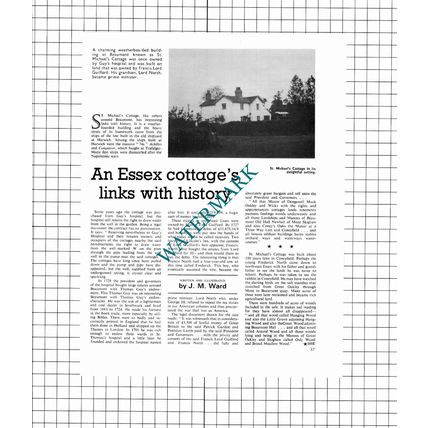 St Michael's Cottage Beaumont Essex Guy's Hospital Francis North - 1972 Article