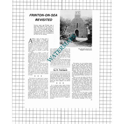 Frinton-on-Sea Essex H Fairbank - 1972 Article