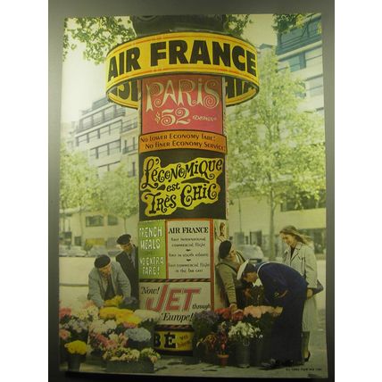 1959 Air France Airline Ad - Paris $52 down