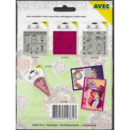 Lady & Lord. Stencil Mansion Lady. Embossing Cardmaking Scrapbooking